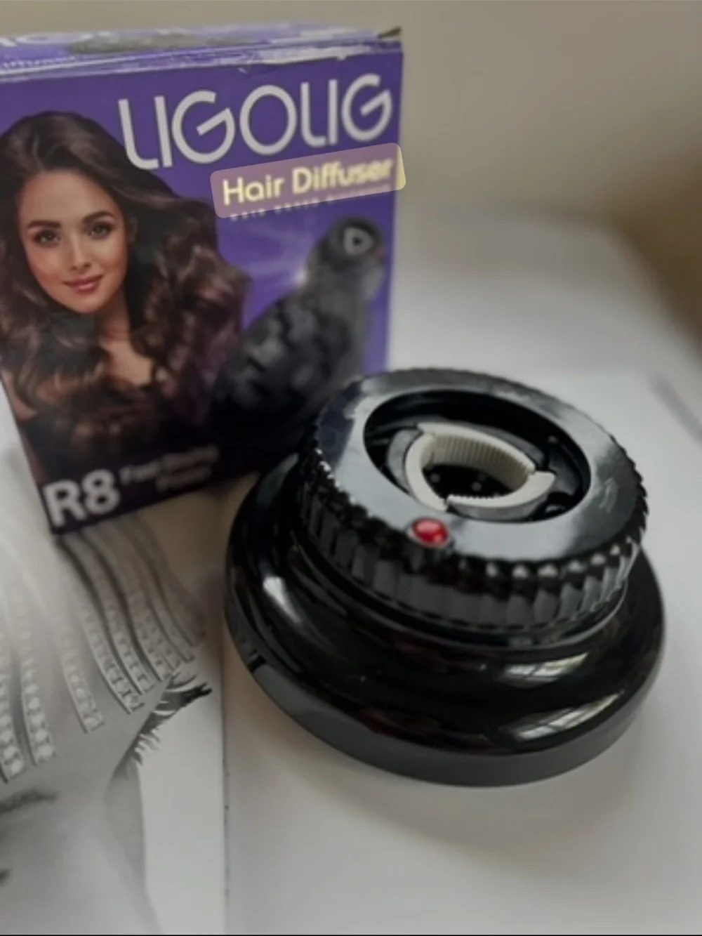Black r8 fast drying Hair Diffuser Attachment - Universal Curly Hair Styling